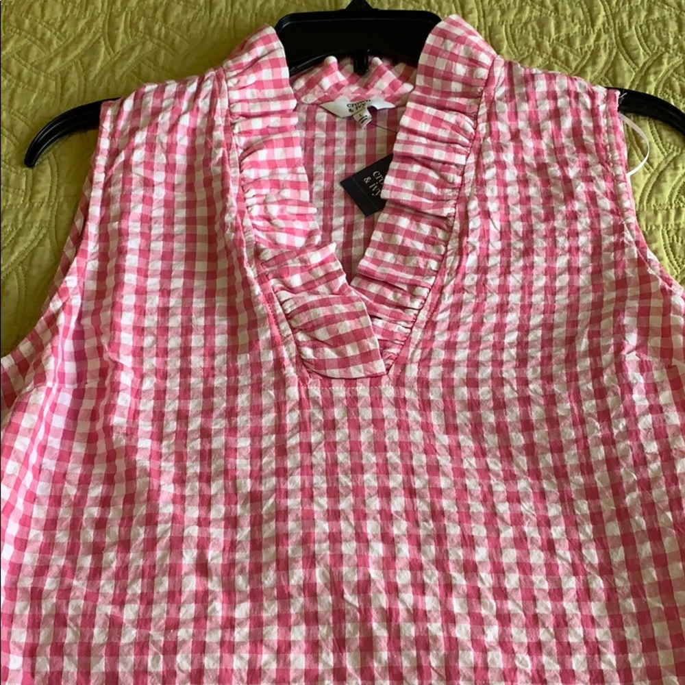 Crown & Ivy Pink Gingham Sleeveless Dress - Picture 4 of 4